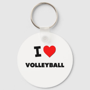 I Love Volleyball Key Ring