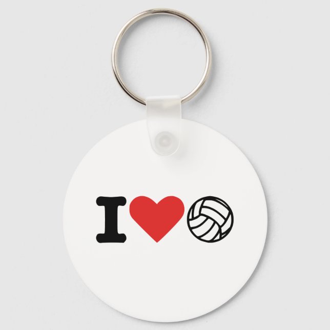 I love volleyball key ring (Front)
