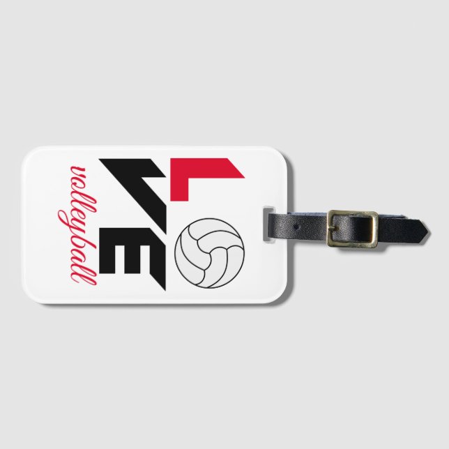 I Love volleyball Luggage Tag (Front Horizontal)