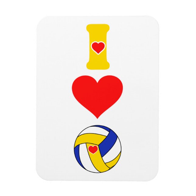 I love volleyball magnet (Vertical)