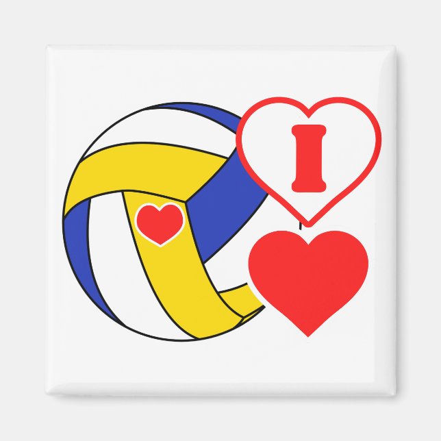 I love volleyball  magnet (Front)