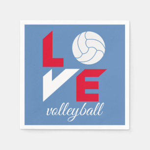 I Love volleyball Napkin
