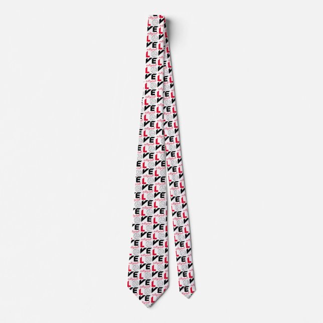 I Love volleyball Tie (Front)