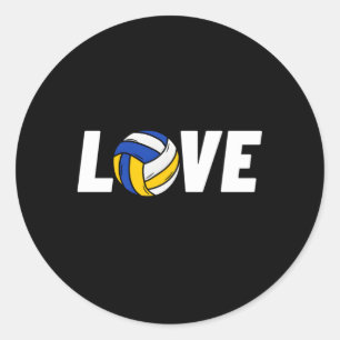 I Love Volleyball Volleyball Classic Round Sticker