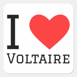 I love Voltaire Square Sticker