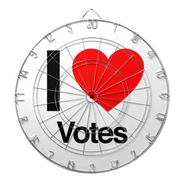 i love votes dartboard (Front)