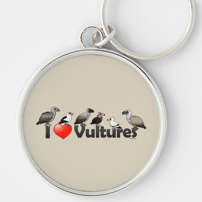 I Love Vultures (Africa) Key Ring (Front)