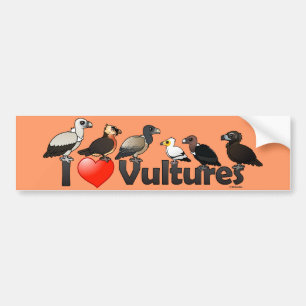 I Love Vultures (Eurasia) Bumper Sticker