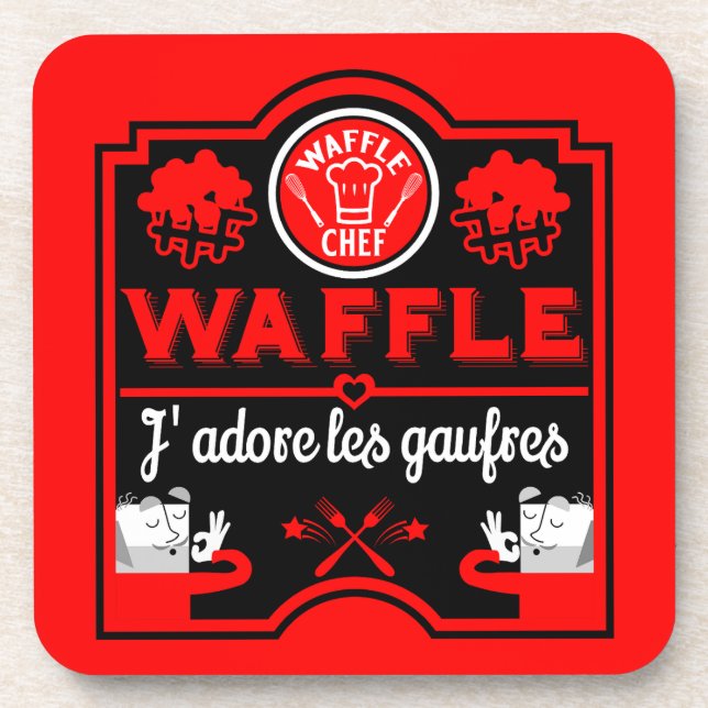 I love Waffles Coaster (Front)