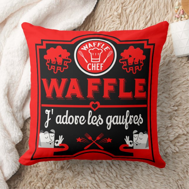 I love Waffles Cushion (Blanket)