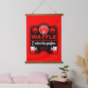 I love Waffles Hanging Tapestry