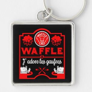 I love Waffles Key Ring