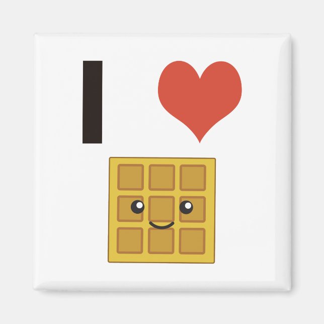 I love Waffles Magnet (Front)