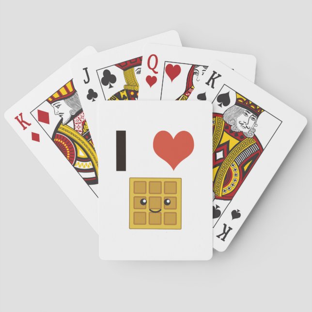 I love Waffles Playing Cards (Back)