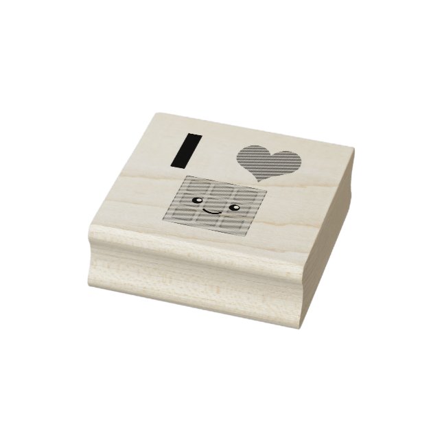 I Love Waffles Rubber Stamp (Stamp)