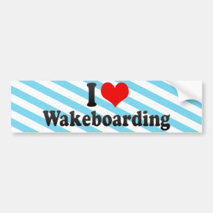 I Love Wakeboarding Bumper Sticker