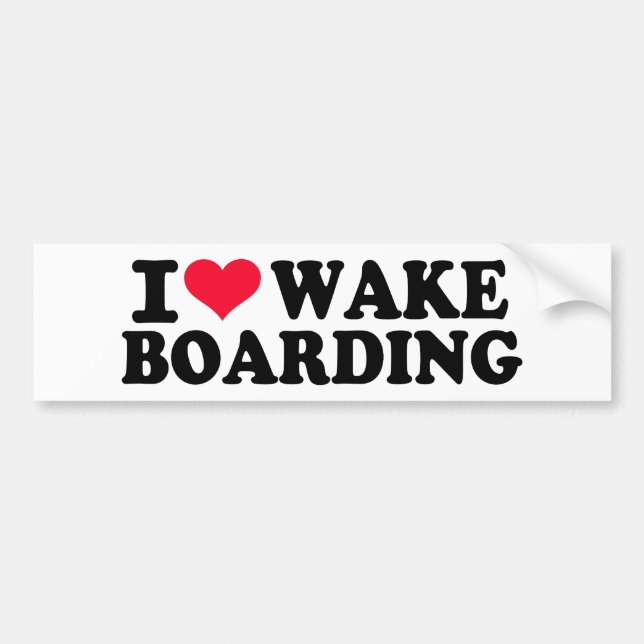 I love Wakeboarding Bumper Sticker (Front)