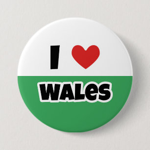 I love Wales 7.5 Cm Round Badge