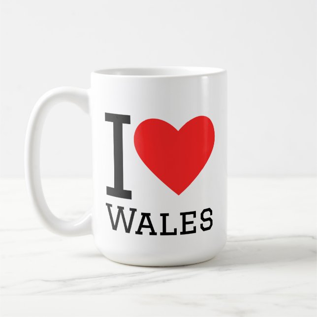 I love wales square sticker coffee mug (Left)