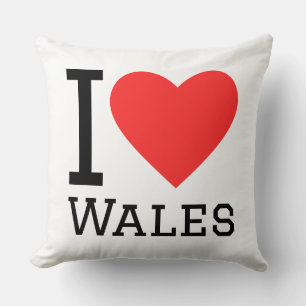 I love wales square sticker cushion