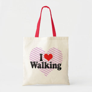 I Love Walking Tote Bag