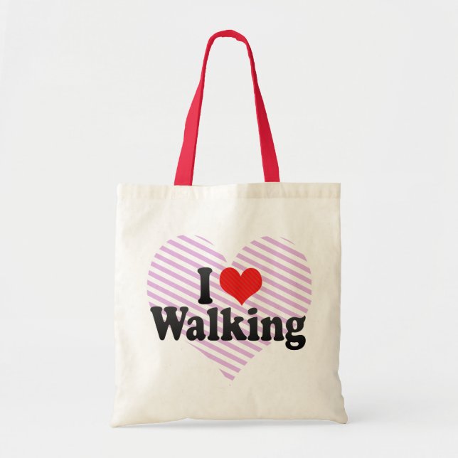 I Love Walking Tote Bag (Front)