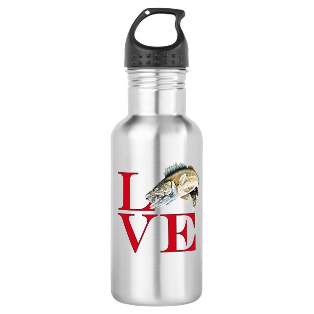 I Love Walleye 532 Ml Water Bottle (Front)