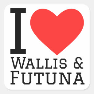 I love Wallis & Futuna Square Sticker