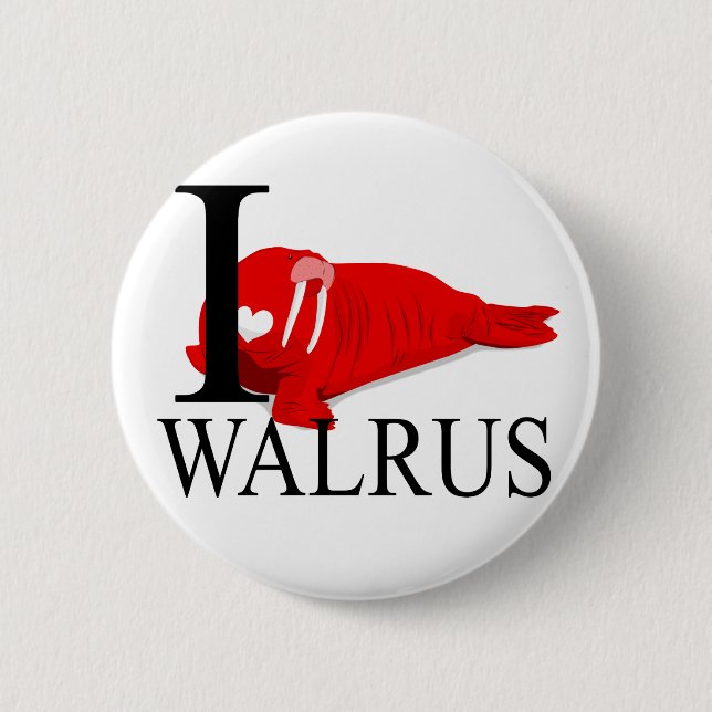 I Love Walrus Buttons (Front)