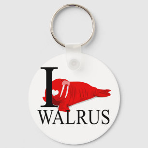 I Love Walrus Keychains