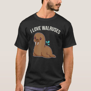I Love Walruses Cute Walrus Graphic T-Shirt