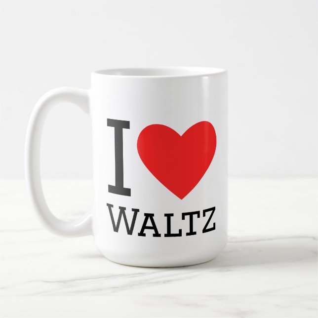 I love waltz coffee mug (Left)