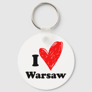 I Love Warsaw Key Ring