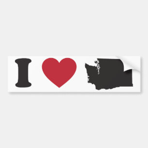 I Love Washington Bumper Sticker