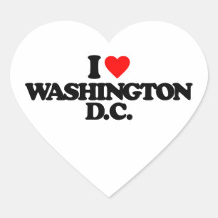 I LOVE WASHINGTON D.C. HEART STICKER