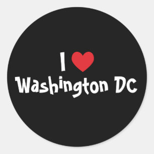 I Love Washington DC Classic Round Sticker