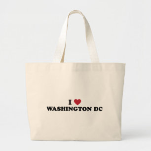 I Love Washington DC Large Tote Bag