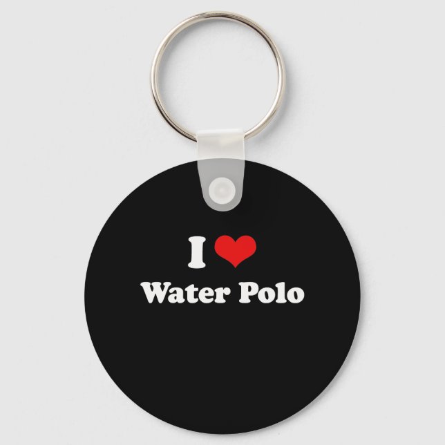 I Love Water Polo Tshirt Key Ring (Front)