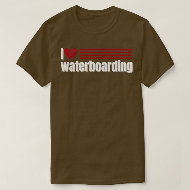 I Love waterboarding T-Shirt (Design Front)