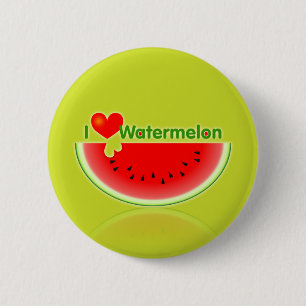 I Love Watermelon Button