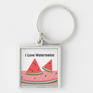 I Love Watermelon Key Ring