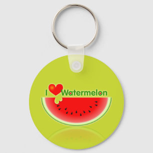 I Love Watermelon Keychain