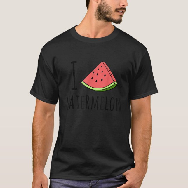 I Love Watermelon Shirt Watermelon Lover Shirt (Front)