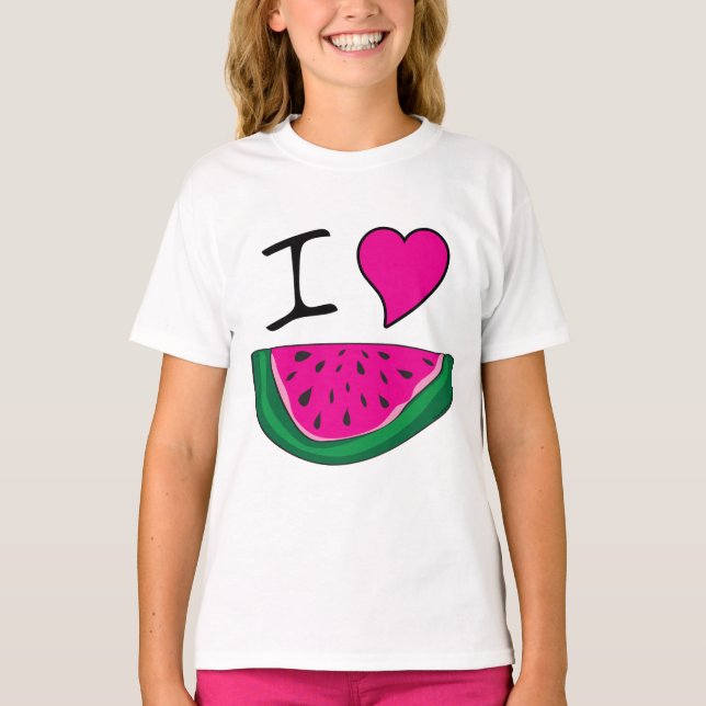 I Love Watermelon T-Shirt (Front)