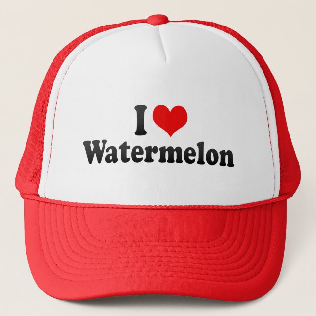 I Love Watermelon Trucker Hat (Front)
