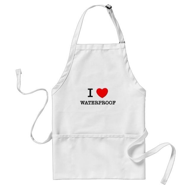 I Love Waterproof Standard Apron (Front)