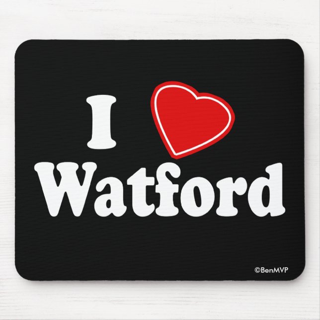 I Love Watford Mouse Pad (Front)