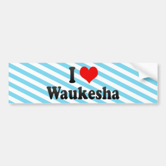 I Love Waukesha, United States Bumper Sticker