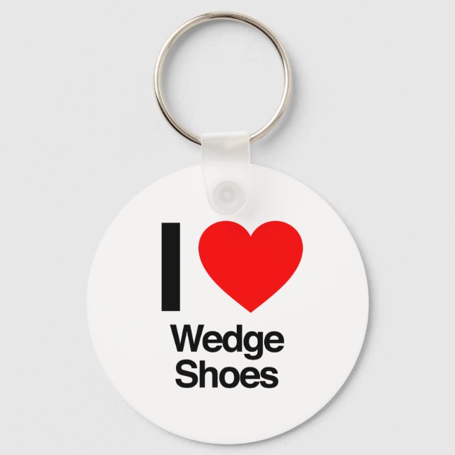 i love wedge shoes key ring (Front)