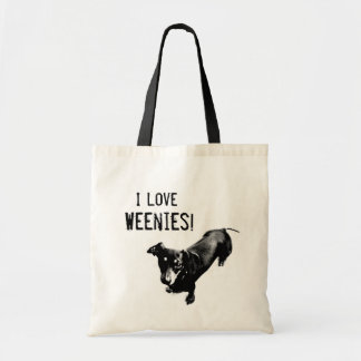 I Love Weenies Tote Bag